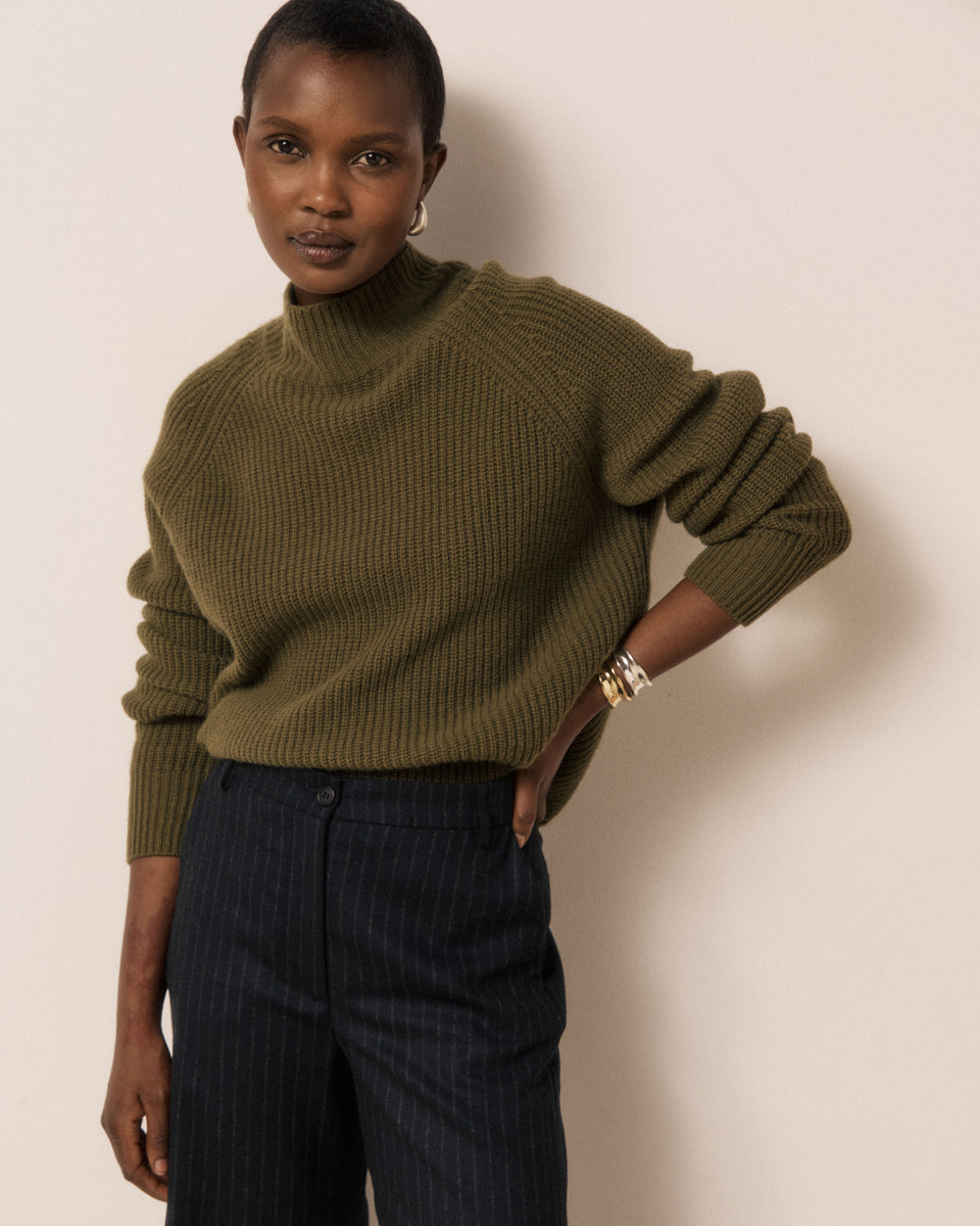 Marlen Women's Green Wool & Cashmere Sweater - Image principale