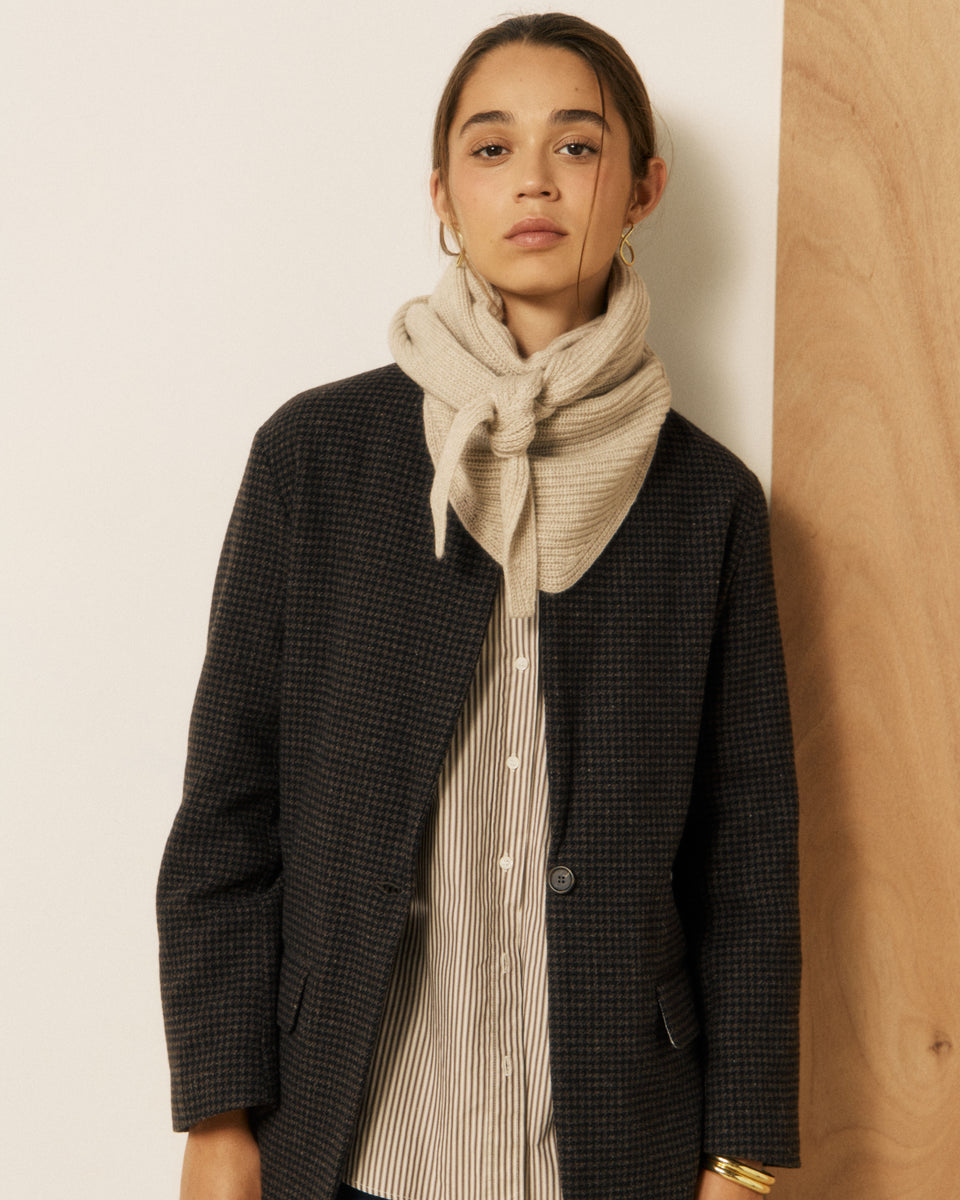 Melie Women's Ecru Wool & Cashmere Scarf - Image 2