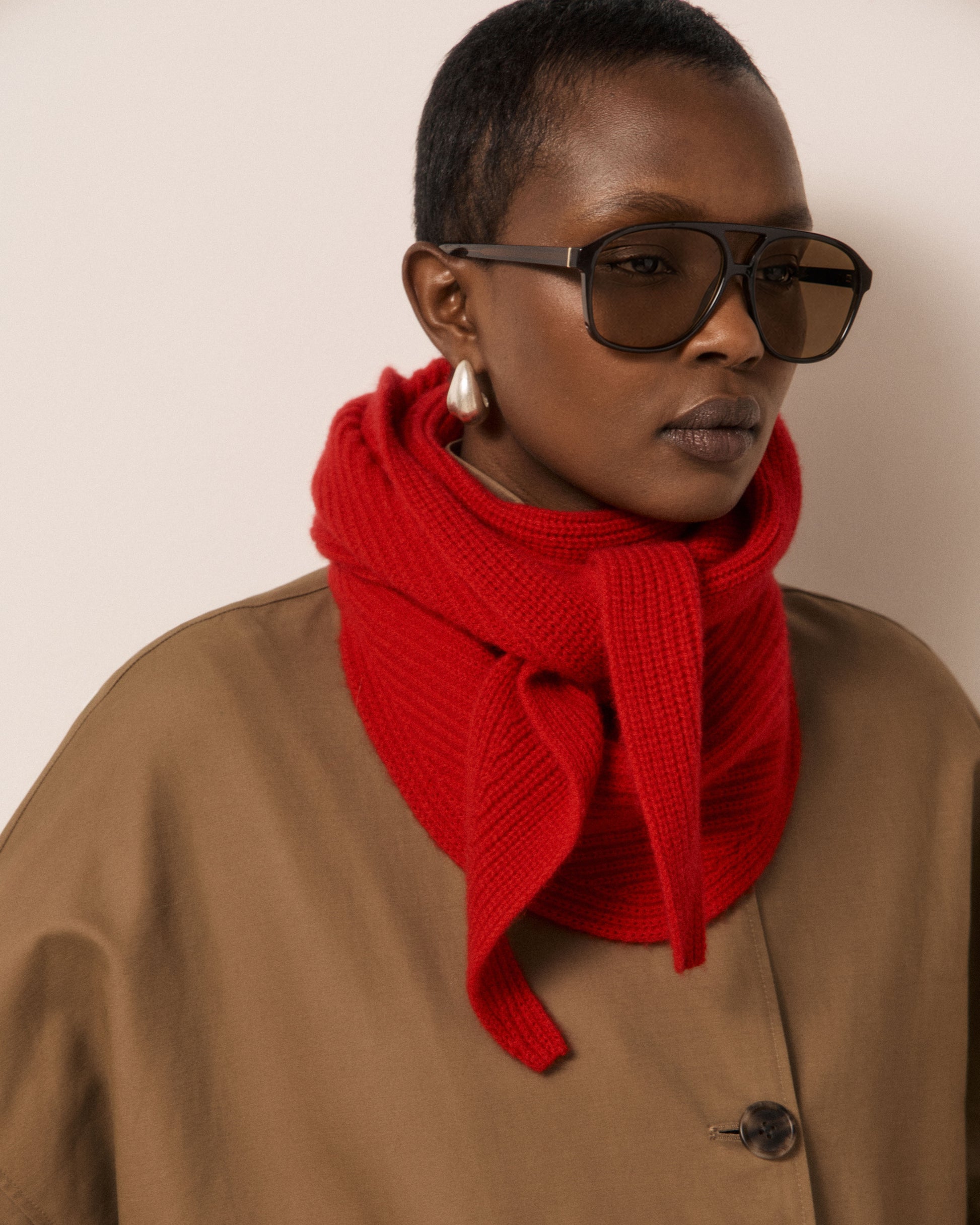 Echarpe Femme en Laine & Cachemire Rubis Melie