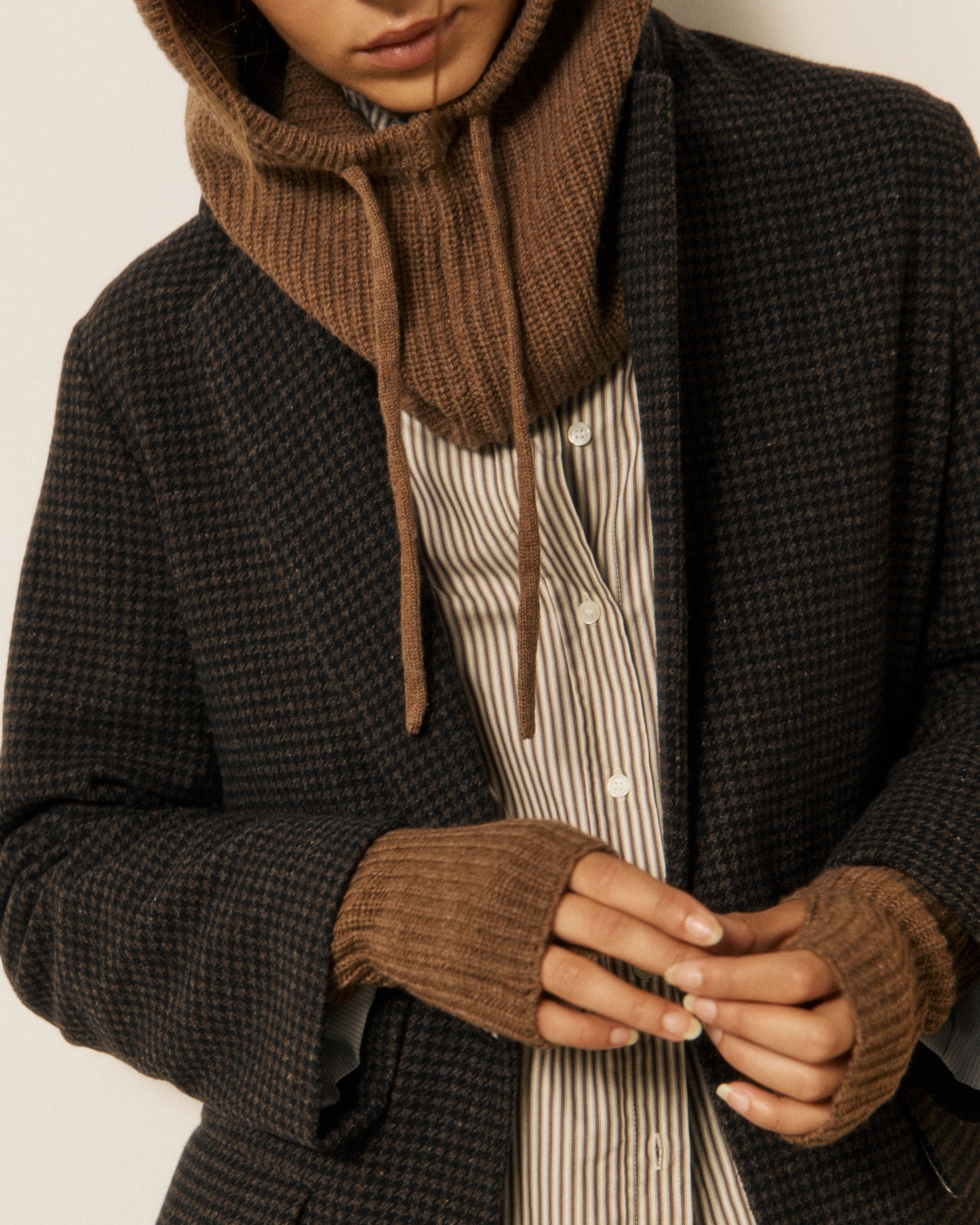 Mitaines Femme en Laine & Cachemire Cognac Messia