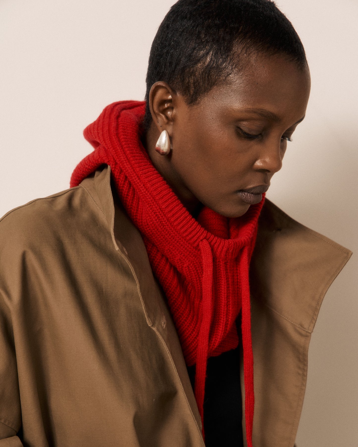 Cagoule Femme en Laine & Cachemire Rubis Meysie