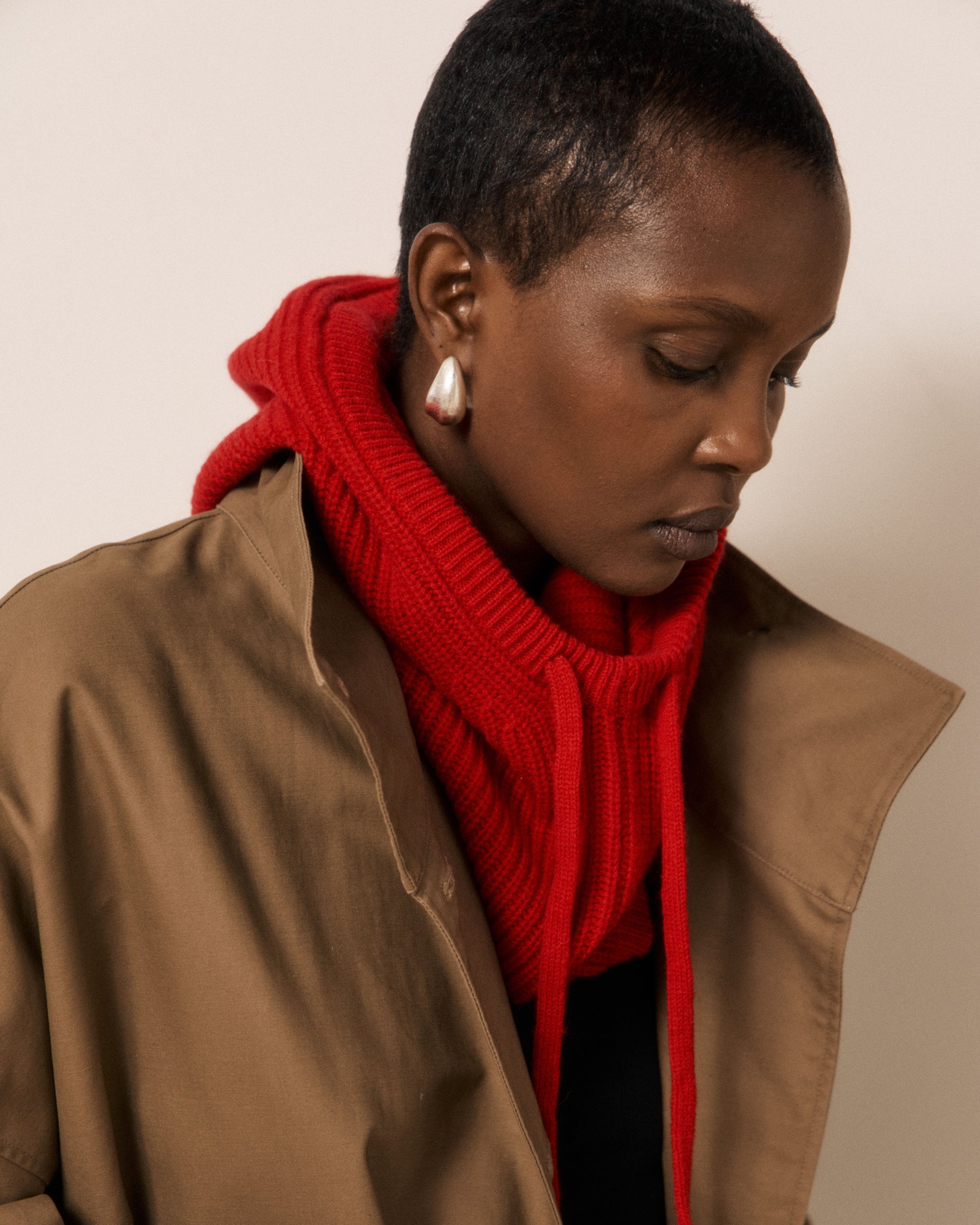 Cagoule Femme en Laine & Cachemire Rubis Meysie