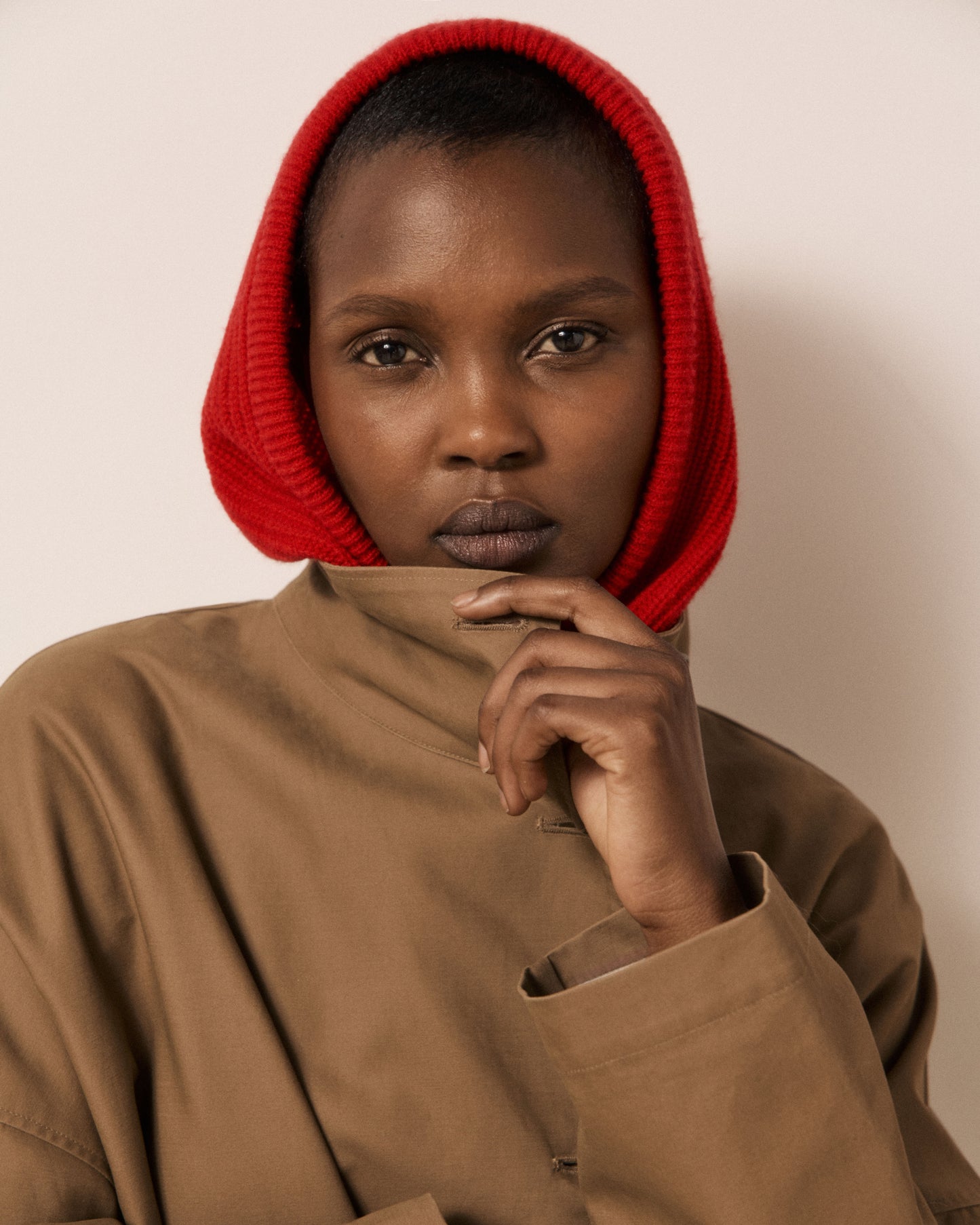 Cagoule Femme en Laine & Cachemire Rubis Meysie