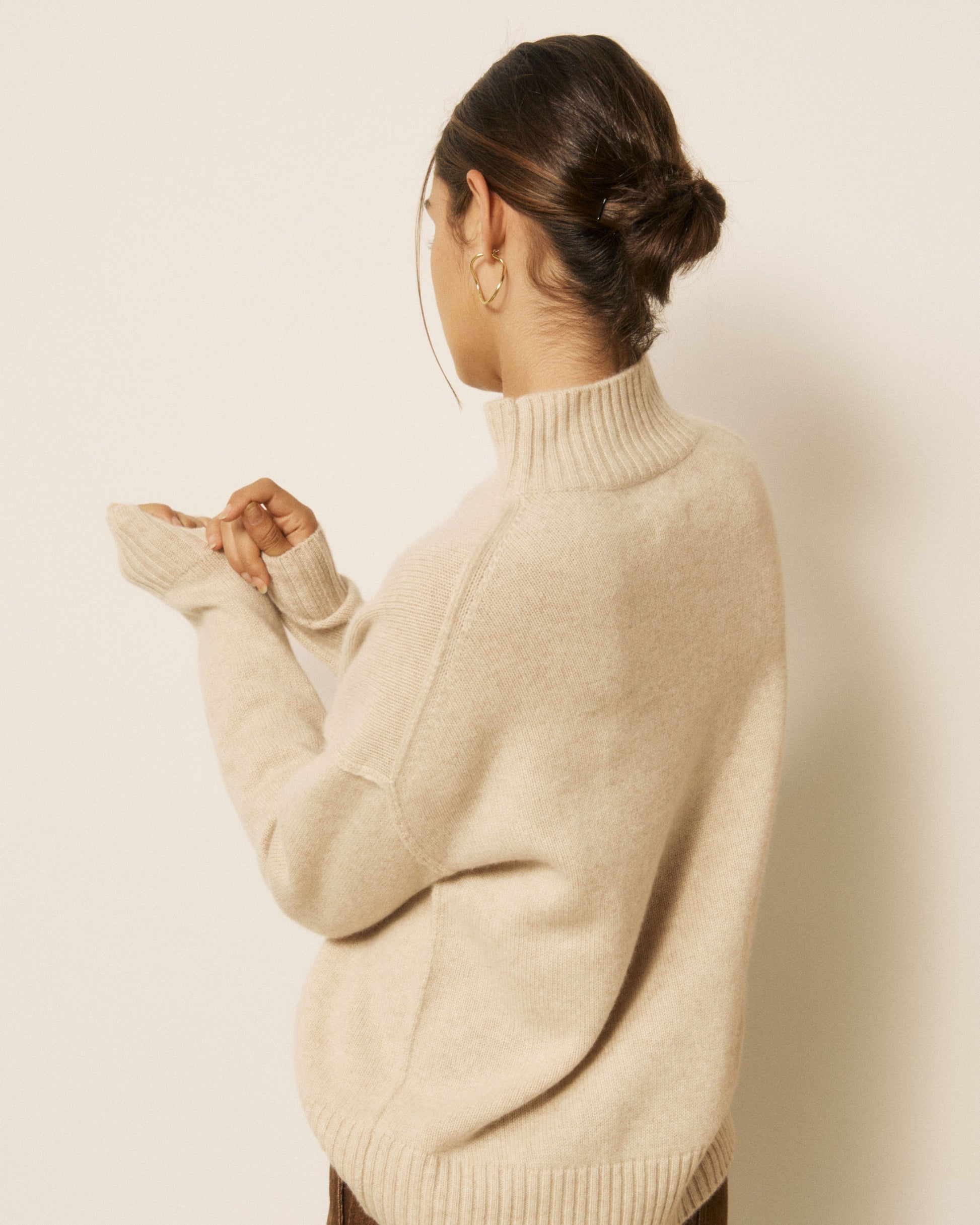 Pull Femme en Cachemire Beige Myson