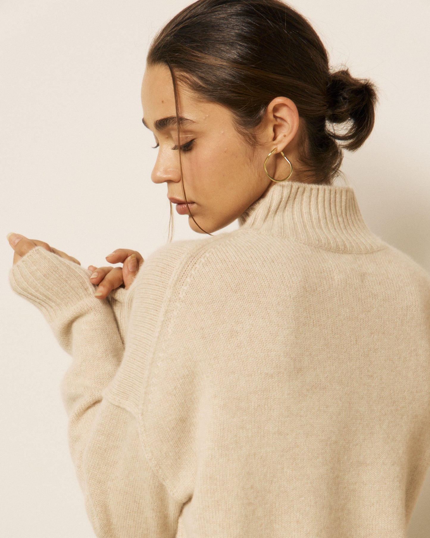 Pull Femme en Cachemire Beige Myson
