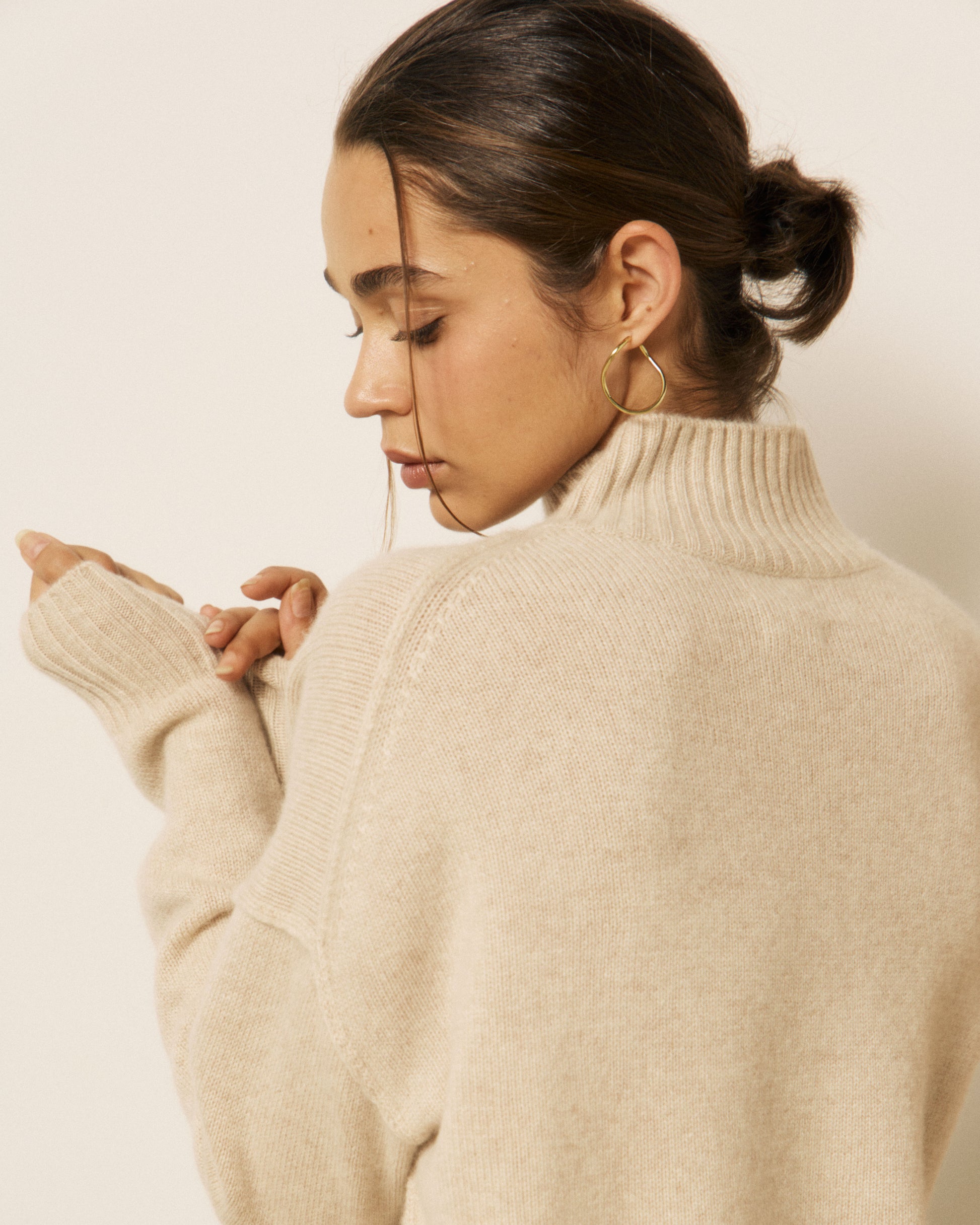 Pull Femme en Cachemire Beige Myson
