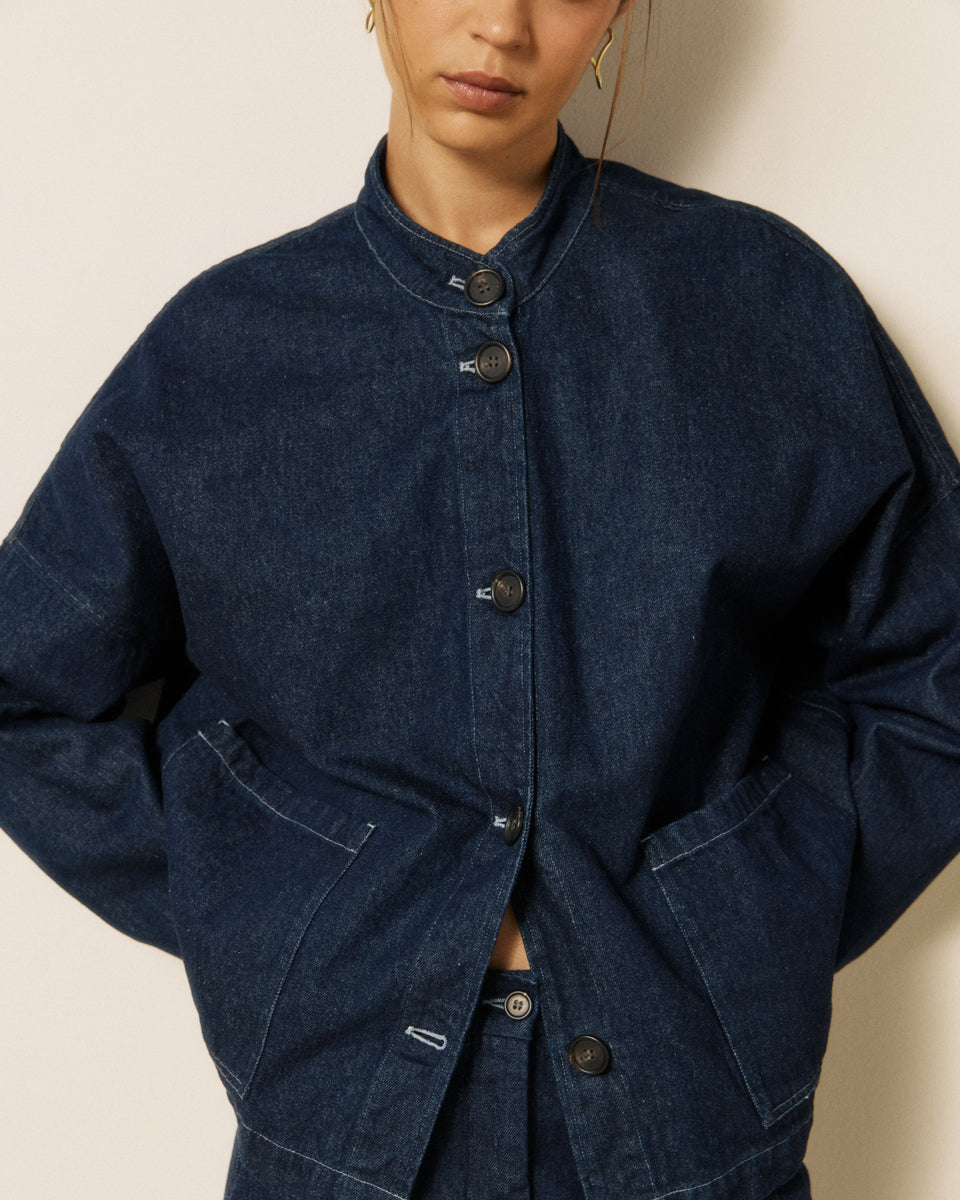 Veste Femme en Denim Bleu Indigo Vally - Image principale