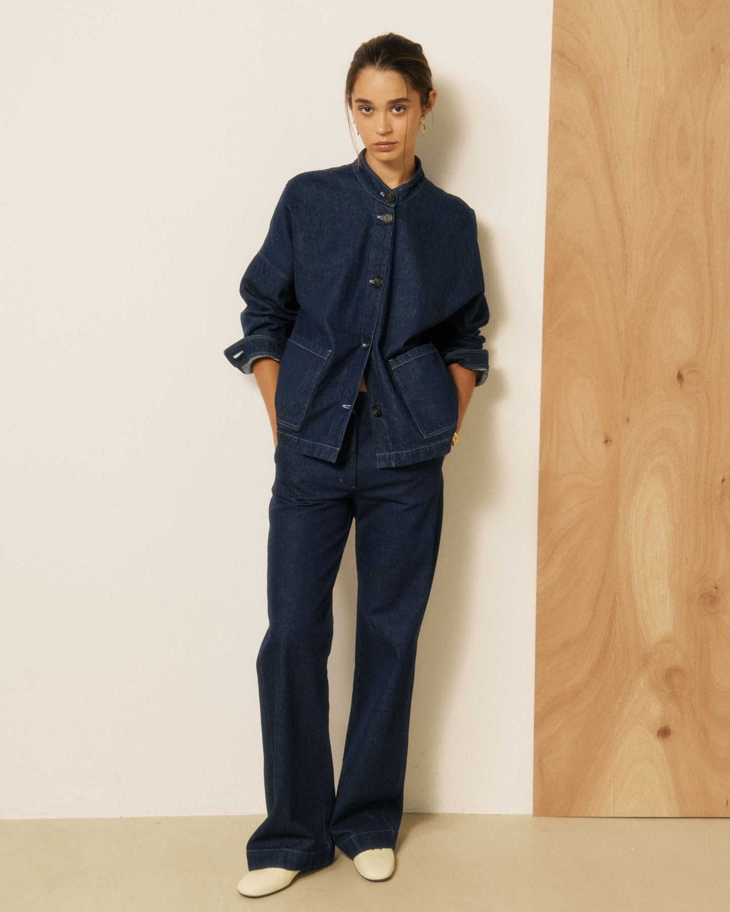 Veste Femme en Denim Bleu Indigo Vally