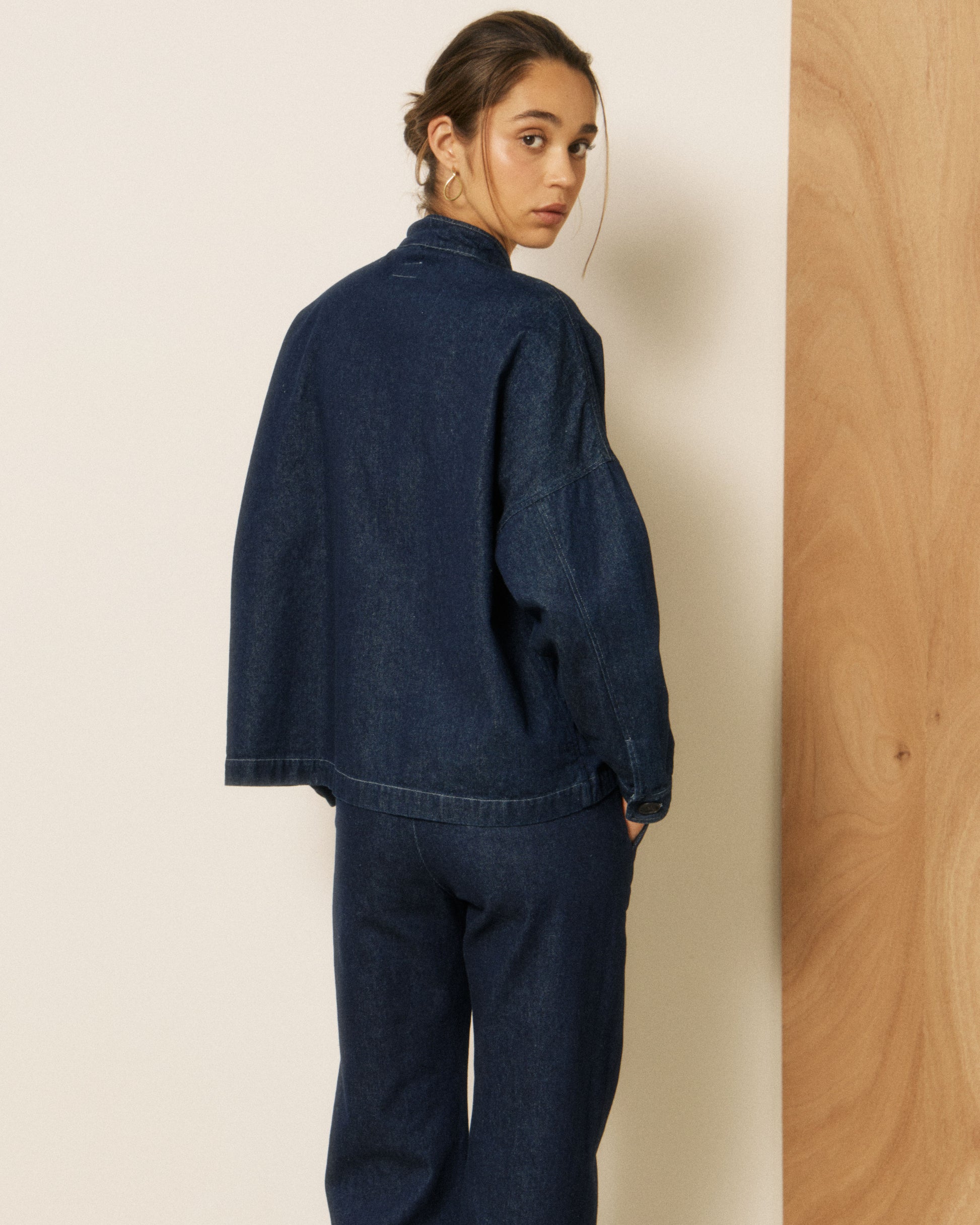 Veste Femme en Denim Bleu Indigo Vally