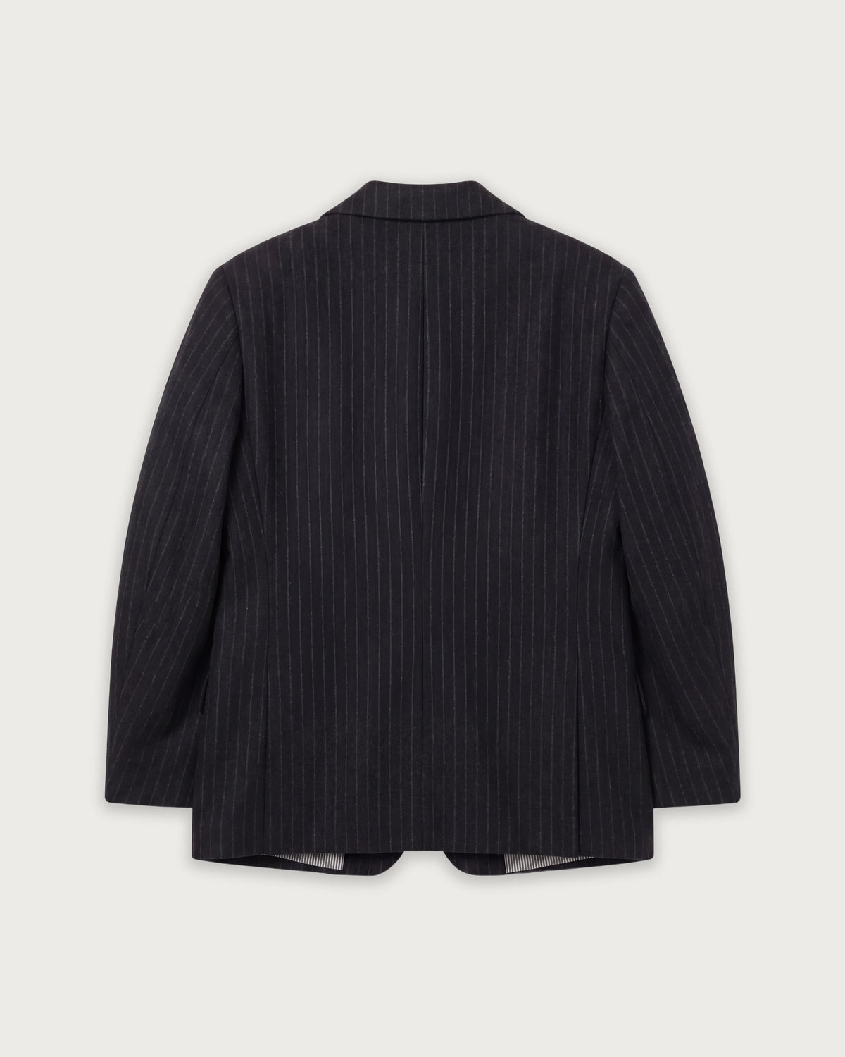 Veste Femme en Flanelle de Laine à Rayures Bleu Nuit Victo