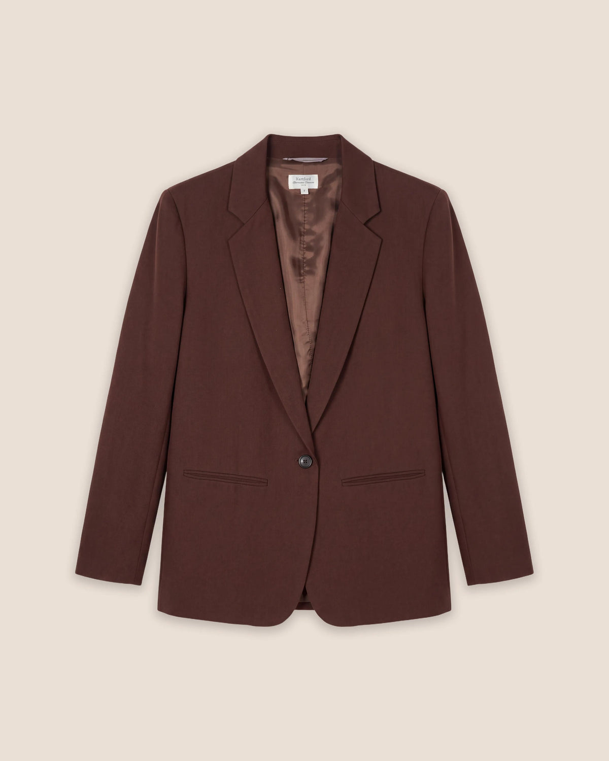 Veste Femme en Laine Vierge Extrafine Marron Virna