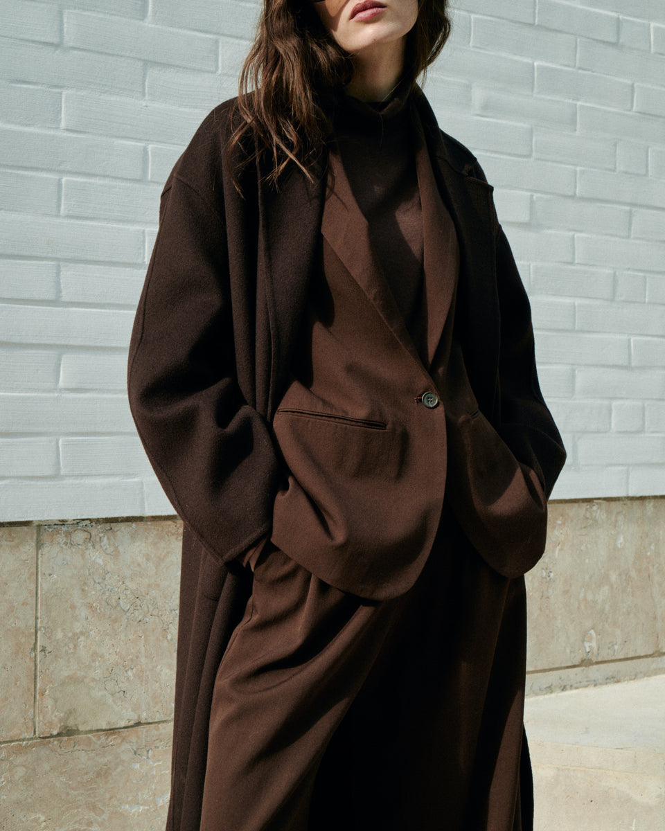 Virna Women's Brown Extra-Fine Virgin Wool Jacket - Image 3