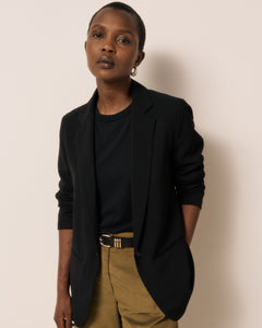 Veste Femme en Crêpe Noir Virna