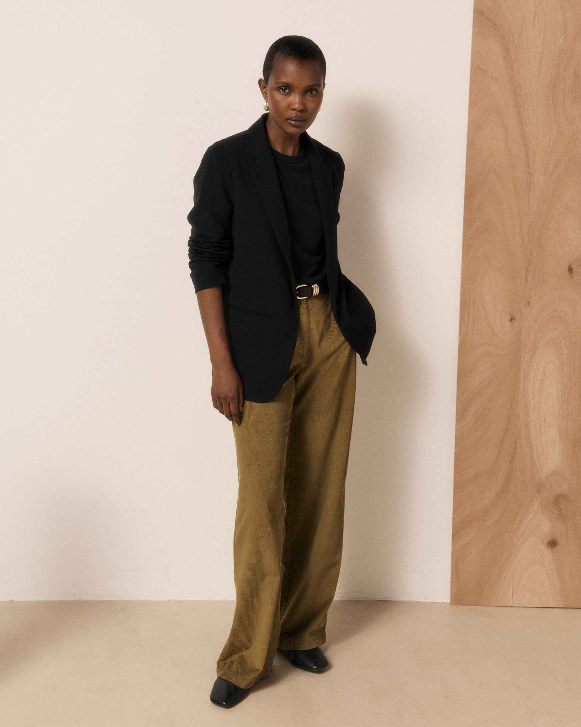 Veste Femme en Crêpe Noir Virna