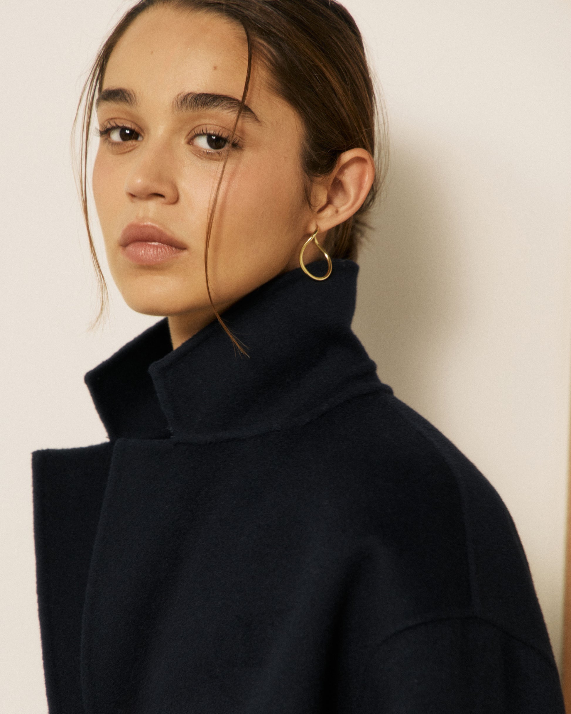 Veste Femme en Laine Double Face Bleu Marine Vox