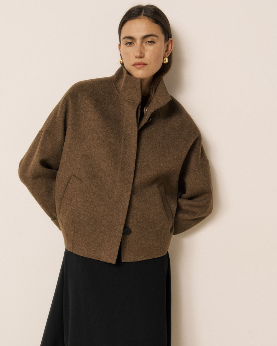 Volto Women's Brown Double-faced Wool Jacket - Image 3