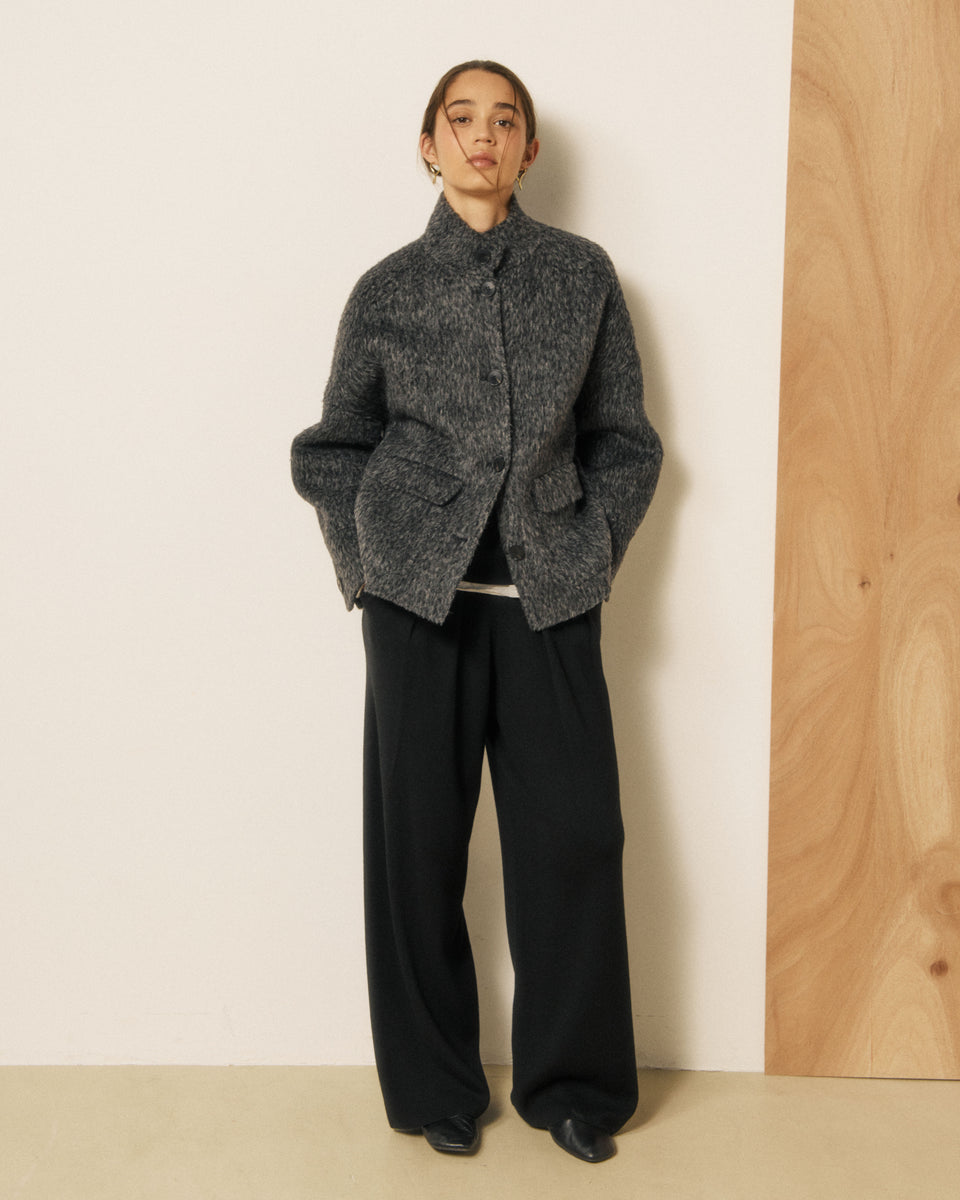Vivien Women's Grey Double-Faced Wool & Alpaca Jacket - Image 2