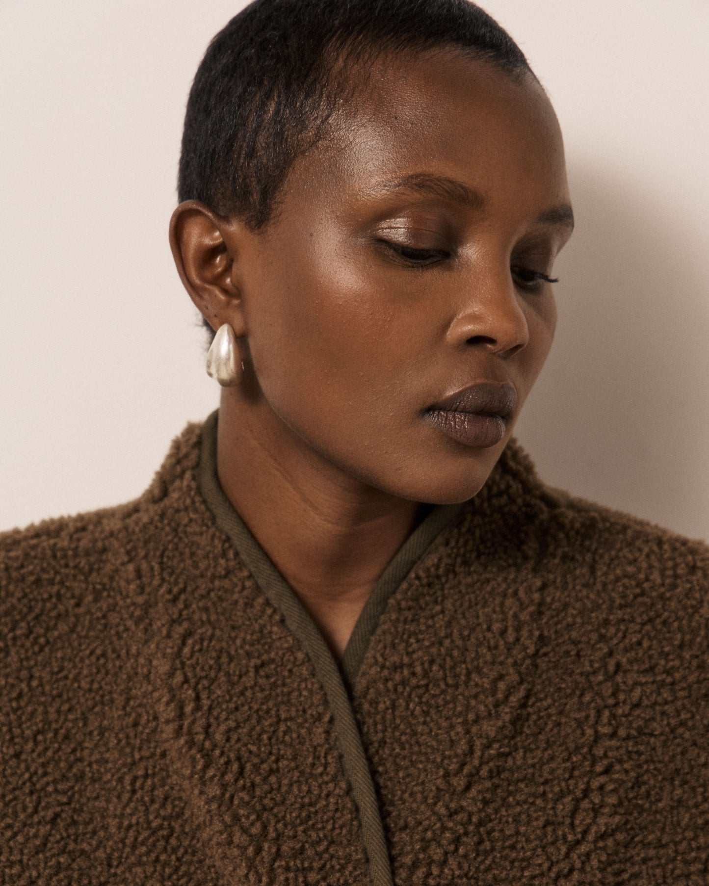 Veste Femme en Sherpa Marron Valdi