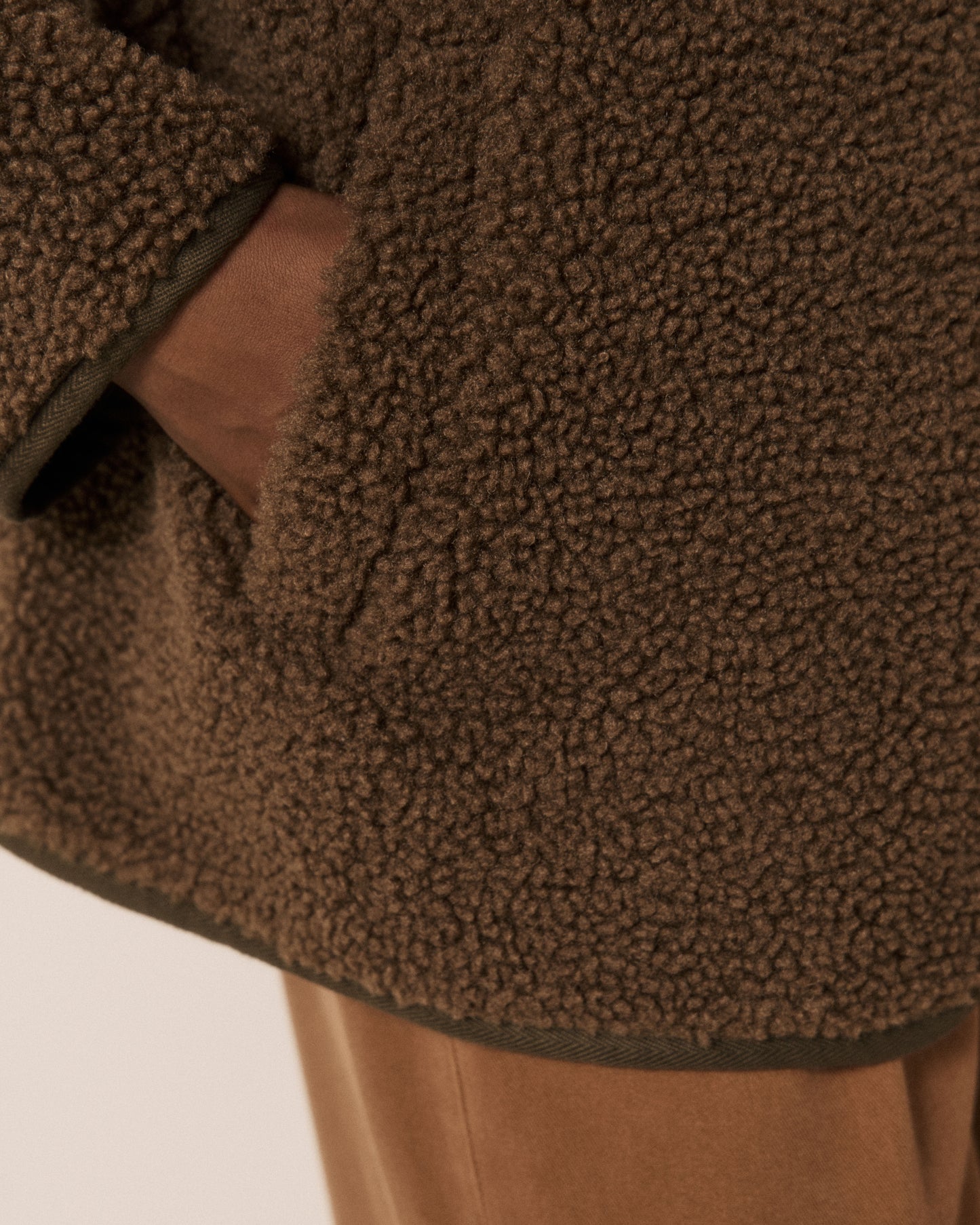 Veste Femme en Sherpa Marron Valdi
