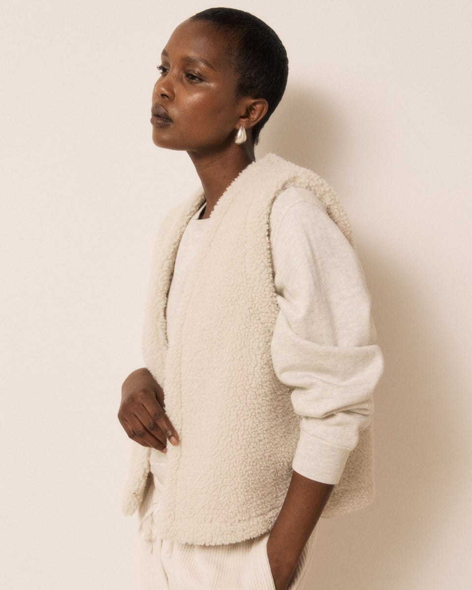 Damesvest van ecru sherpa Valley - Image 2