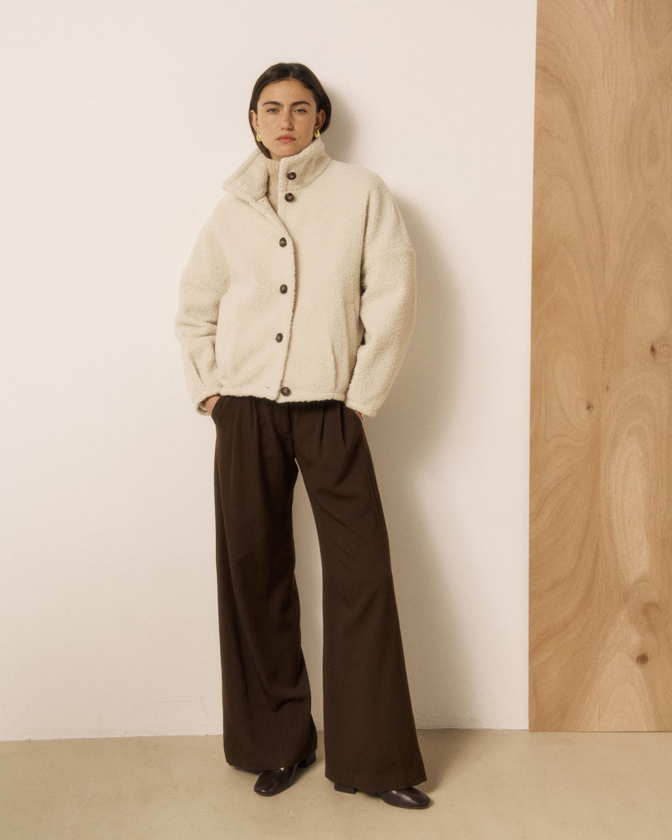 Voice Women's Ecru Sherpa Jacket - Image 2