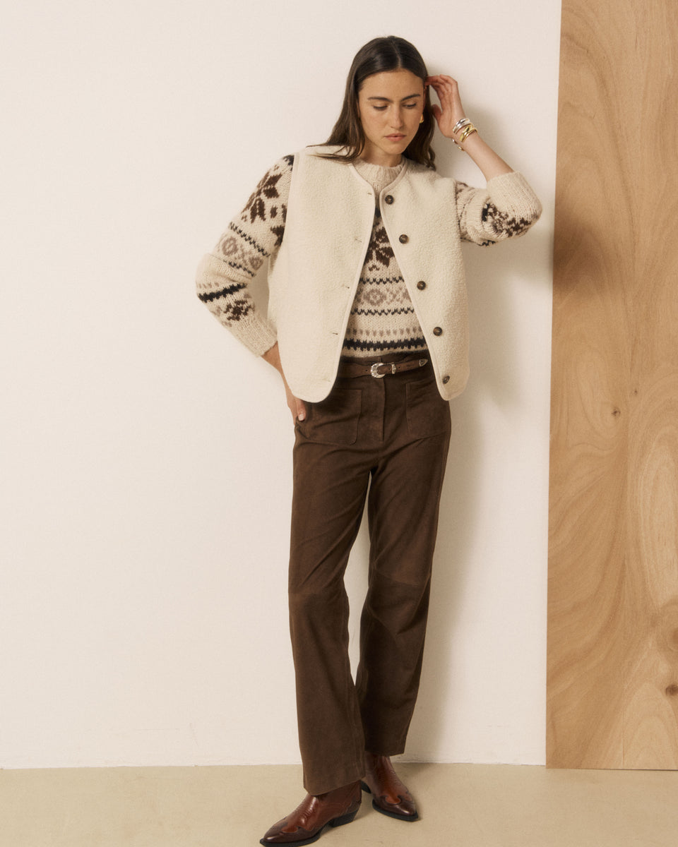 Damesvest van ecru sherpa Volt - Image 2