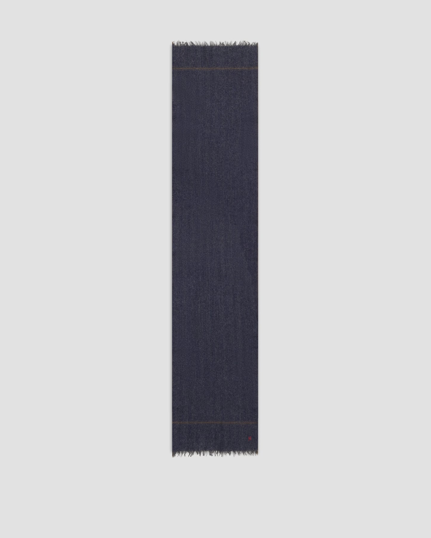 Herringbone Men's Navy Blue herringbone wool Scarf