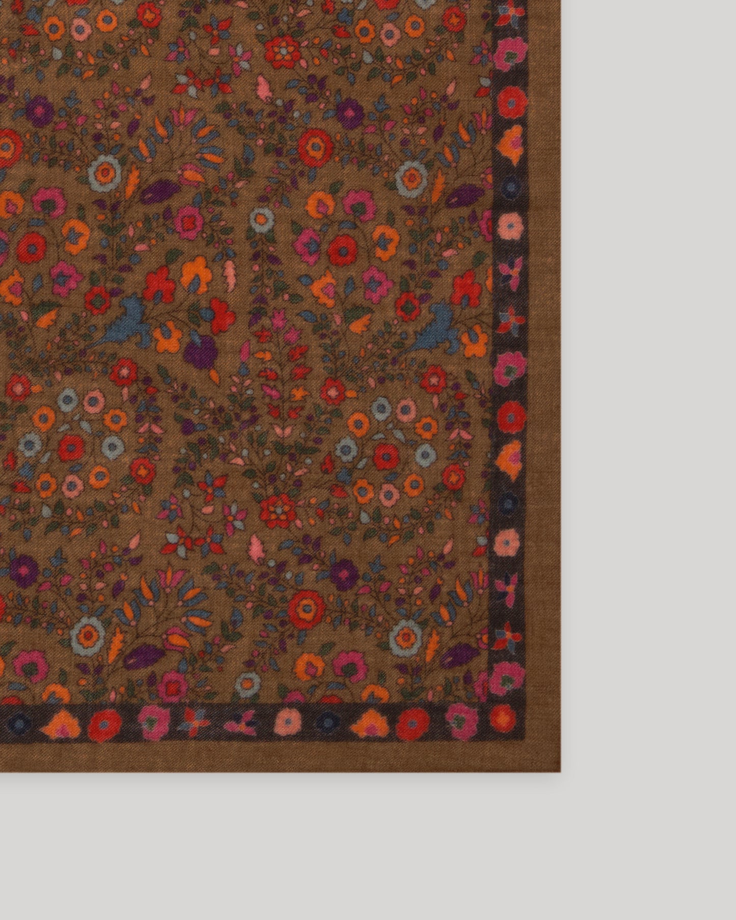 Women's Amber flower print wool Scarf