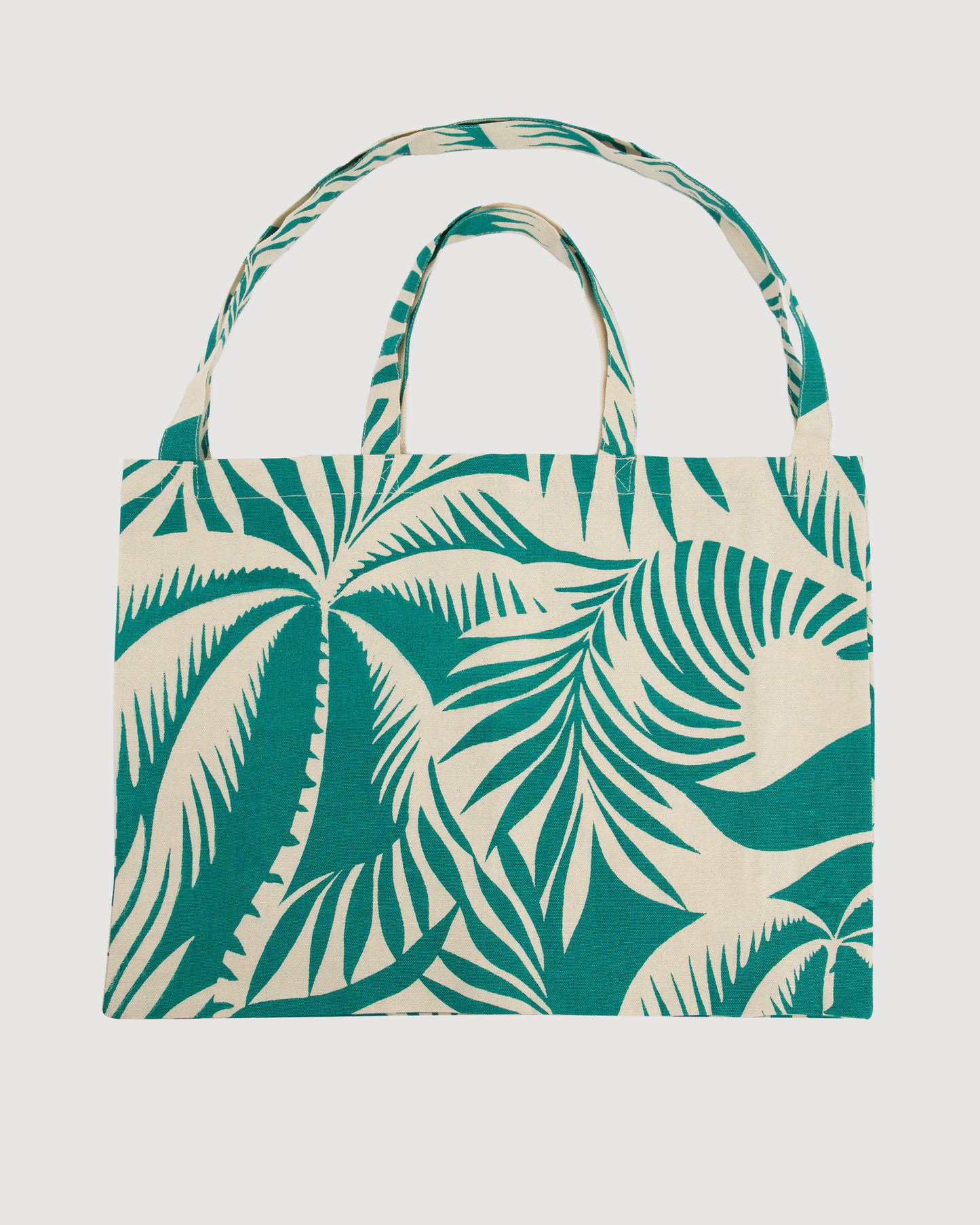 Sac Femme en Coton Imprimé Palmiers Vert