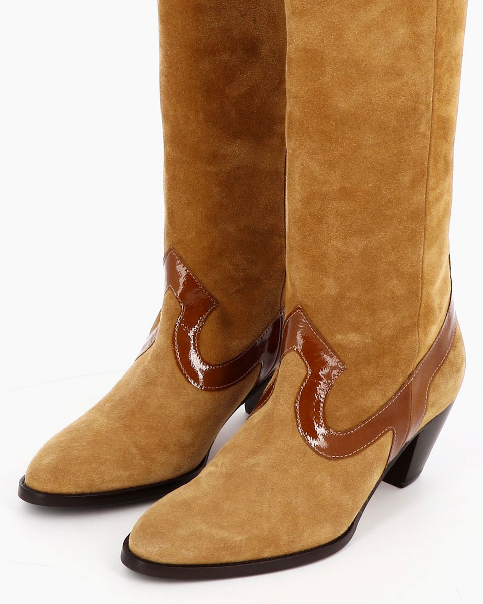 Dakota Socque Camel High Boots - Image alternative