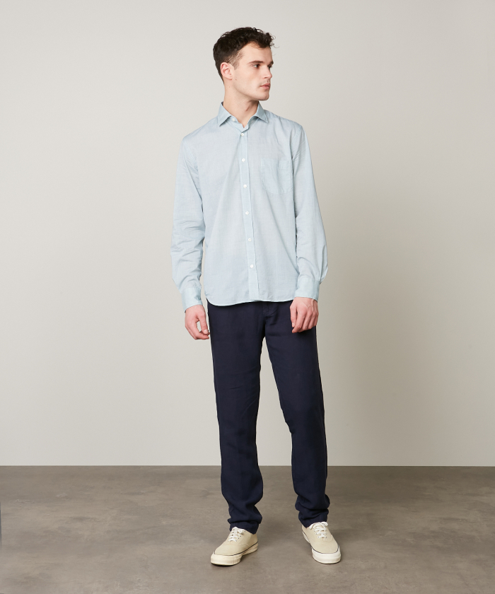 Green end-on-end cotton Paul Shirt