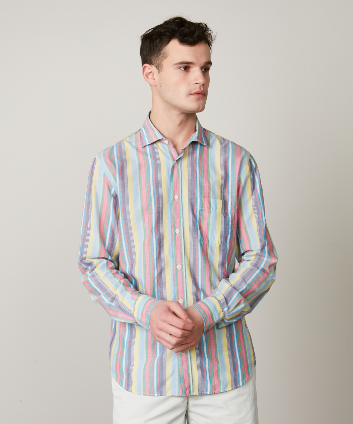 Multicolor stripes end-on-end Paul Shirt