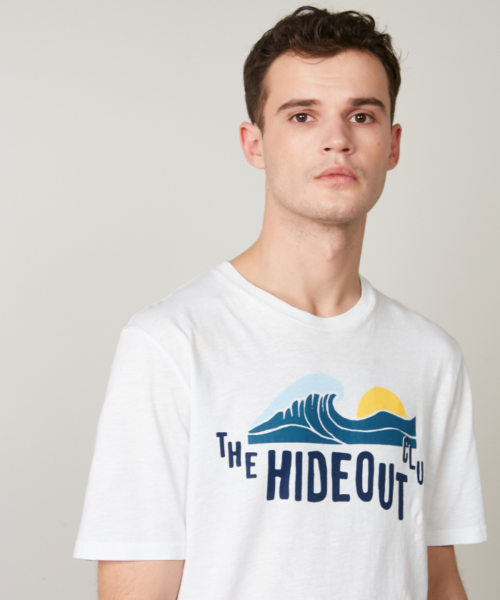 Tee-shirt "Hideout" en jersey slub Blanc