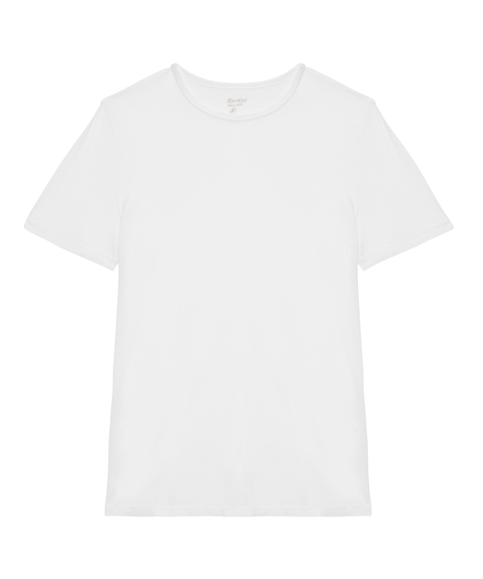 White cotton light jersey tee-shirt