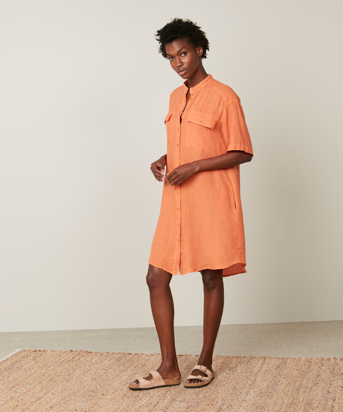 Orange linen Ritoyen Dress