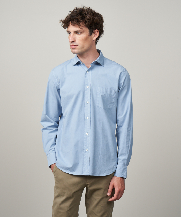 Sky blue twill shirt - Paul