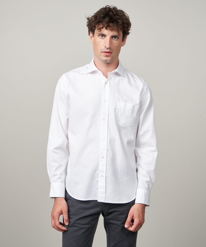 White "piqué" cotton Paul shirt