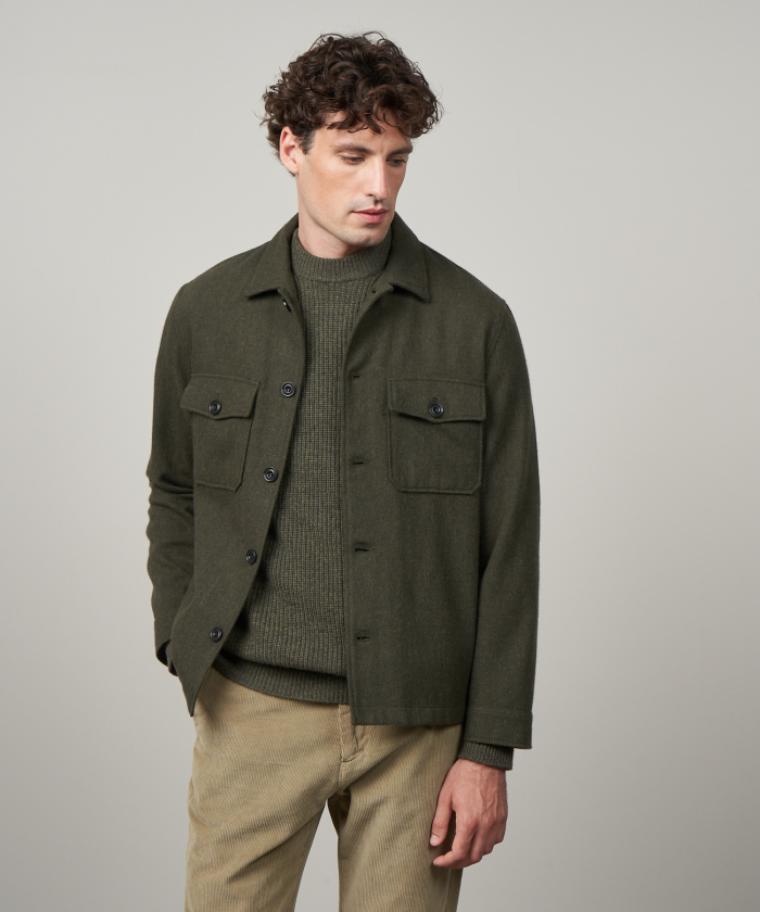 Green recycled wool Day jacket