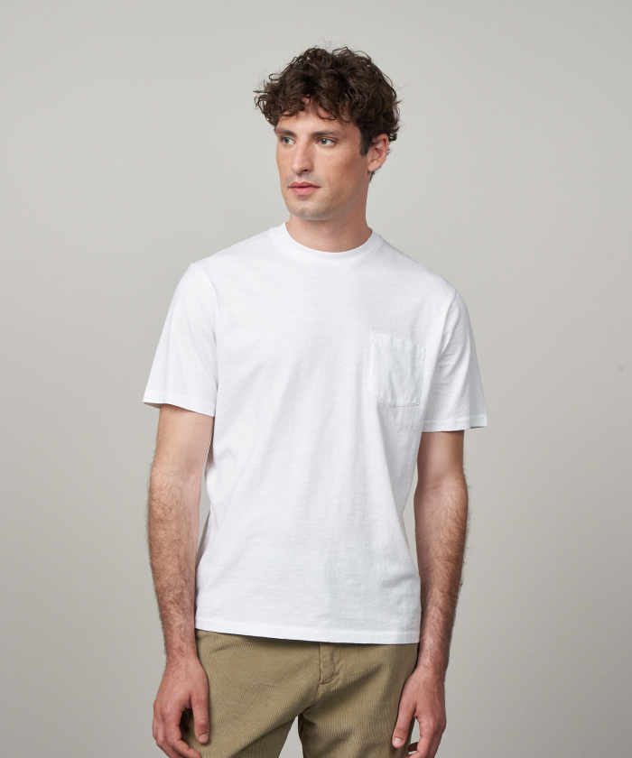 White Pocket Crew t-shirt