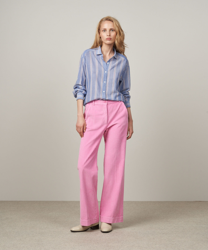 Pink corduroy Pandore trousers