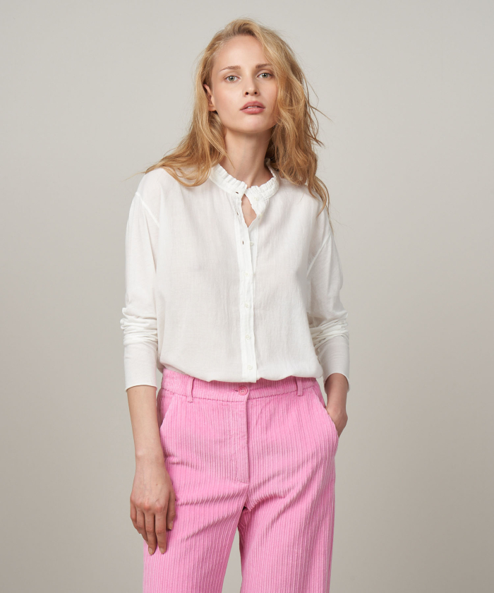 Off-white double fabric cotton Tallan shirt