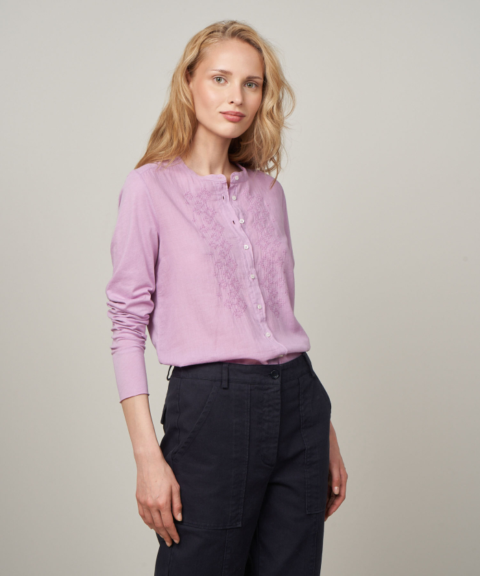 Lavender double fabric cotton Talmae shirt
