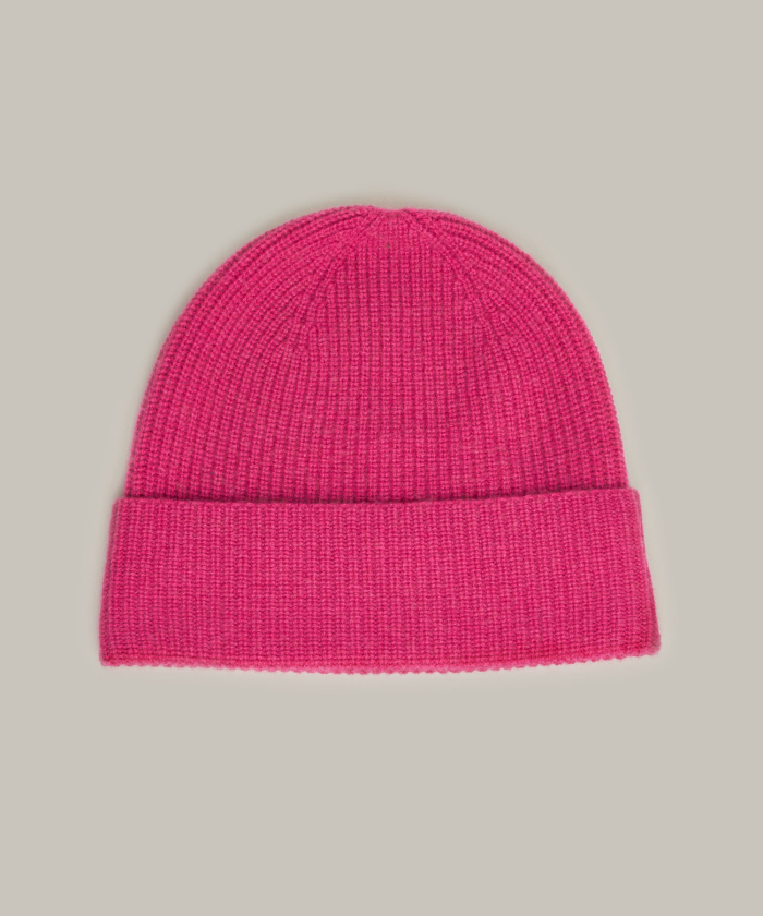 Pink wool and cashmere Mean beanie