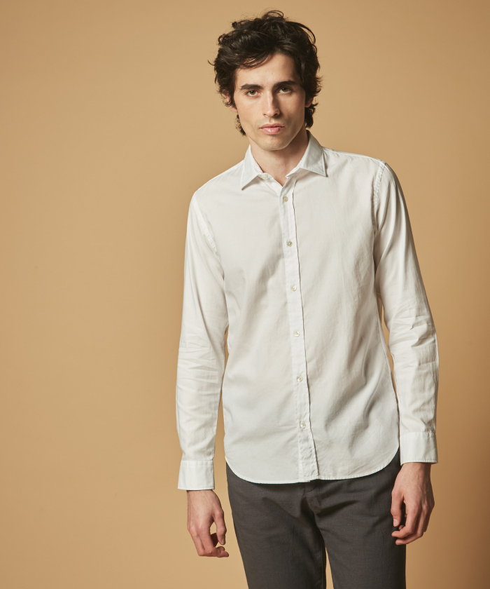 Pique cotton Sammy slim-fit shirt