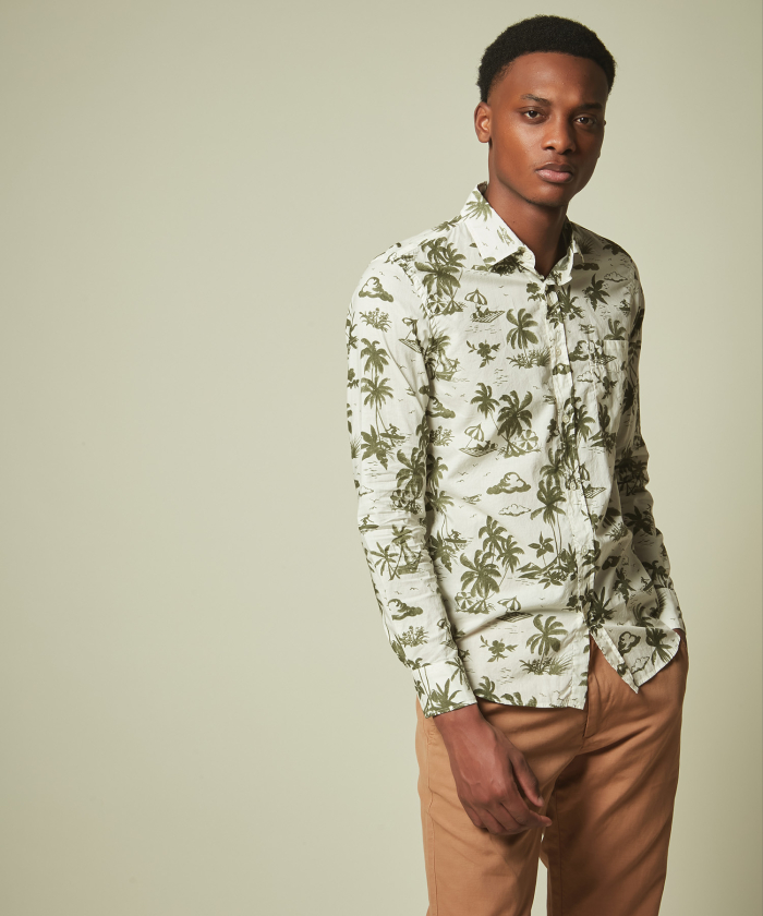 Storm slim-fit shirt with Surf print