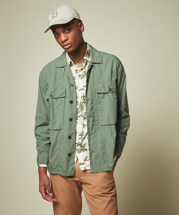 Army green cotton Darby jacket