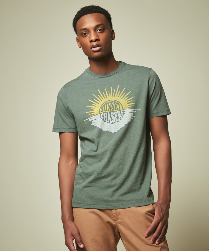 Tee-shirt imprimé Sunset Chaser vert