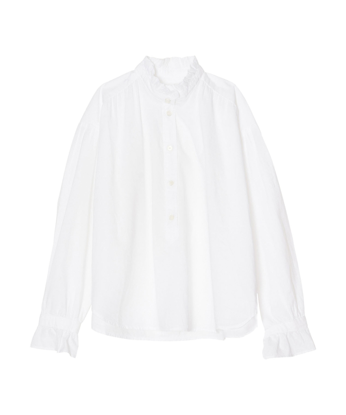 Celestine white ruffled shirt