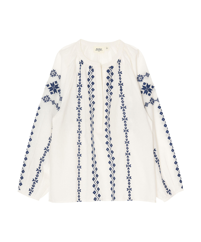 White Helsee girls embroidered top