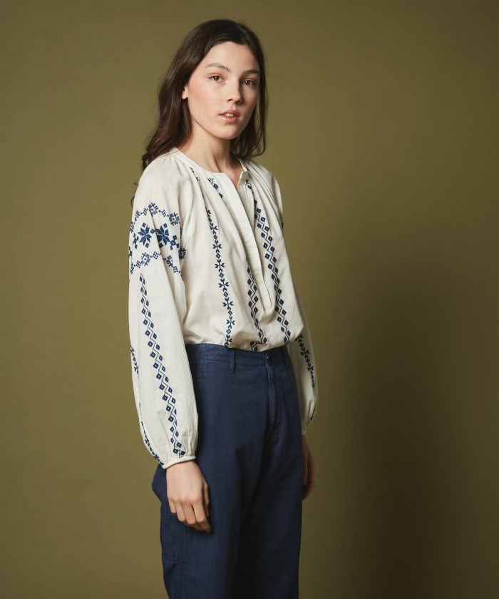 White Helsee embroidered top